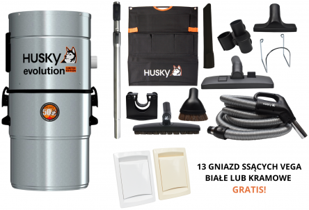 Husky EVOLUTION + Zestaw sprzątający Superior 9m + Gniazda VEGA GRATIS !!! 